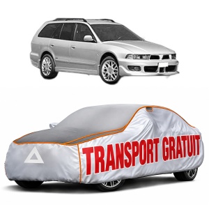 Husa Prelata Antigrindina Auto MITSUBISHI GALANT VIII Estate (EA_, EC_) din 1996-2003, Protectie auto contra intemperiilor la grindina, Waterproof, 4x Stickere auto MITSUBISHI