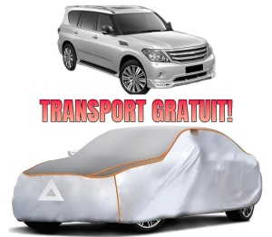 Husa Prelata Antigrindina Auto NISSAN PATROL VI (Y62) din 2010, Protectie auto contra intemperiilor la grindina, Waterproof, 4x Stickere auto NISSAN