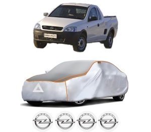 Husa Prelata Antigrindina Auto OPEL CORSA UTILITY C Pickup din 2005-2010, Protectie auto contra intemperiilor la grindina, Waterproof, 4x Stickere auto OPEL - Img 2