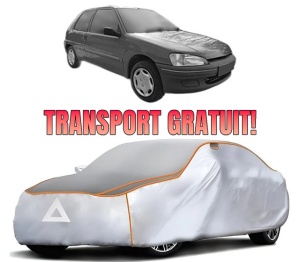 Husa Prelata Antigrindina Auto PEUGEOT 106 Van II Hatchback Van (1S_) din 1996-2001, Protectie auto contra intemperiilor la grindina, Waterproof, 4x Stickere auto PEUGEOT