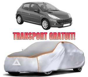 Husa Prelata Antigrindina Auto PEUGEOT 206+ (2L_, 2M_) din 2009-2013, Protectie auto contra intemperiilor la grindina, Waterproof, 4x Stickere auto PEUGEOT