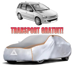Husa Prelata Antigrindina Auto PEUGEOT 206 SW (2E/K) din 2002-2008, Protectie auto contra intemperiilor la grindina, Waterproof, 4x Stickere auto PEUGEOT