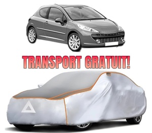 Husa Prelata Antigrindina Auto PEUGEOT 207 (WA_, WC_) din 2006-2015, Protectie auto contra intemperiilor la grindina, Waterproof, 4x Stickere auto PEUGEOT