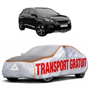 Husa Prelata Antigrindina Auto PEUGEOT 3008 II SUV (MC_, MR_, MJ_, M4_) din 2016-2023, Protectie auto contra intemperiilor la grindina, Waterproof, 4x Stickere auto PEUGEOT