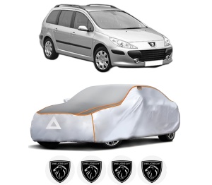 Husa Prelata Antigrindina Auto PEUGEOT 307 Break (3E) din 2002-2009, Protectie auto contra intemperiilor la grindina, Waterproof, 4x Stickere auto PEUGEOT - Img 2