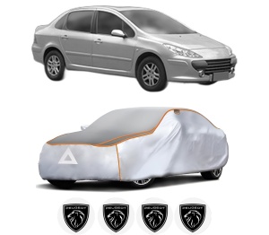 Husa Prelata Antigrindina Auto PEUGEOT 307 Saloon din 2006-2012, Protectie auto contra intemperiilor la grindina, Waterproof, 4x Stickere auto PEUGEOT - Img 2