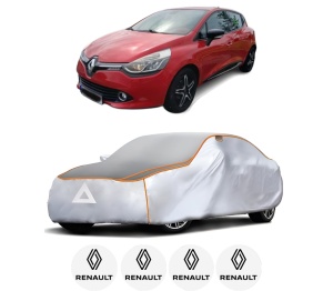 Husa Prelata Antigrindina Auto RENAULT CLIO IV (BH_) din 2012-2021, Protectie auto contra intemperiilor la grindina, Waterproof, 4x Stickere auto RENAULT - Img 2