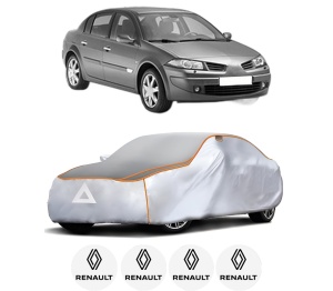 Husa Prelata Antigrindina Auto RENAULT MEGANE II Saloon (LM0/1_) din 2003-2010, Protectie auto contra intemperiilor la grindina, Waterproof, 4x Stickere auto RENAULT - Img 2