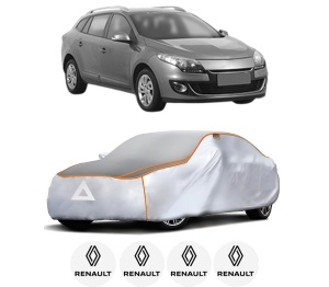 Husa Prelata Antigrindina Auto RENAULT MEGANE III Combi Van (KZ0/1) din 2009-2015, Protectie auto contra intemperiilor la grindina, Waterproof, 4x Stickere auto RENAULT - Img 2