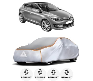 Husa Prelata Antigrindina Auto RENAULT MEGANE III Hatchback (BZ0/1_, B3_) din 2008-2017, Protectie auto contra intemperiilor la grindina, Waterproof, 4x Stickere auto RENAULT - Img 2
