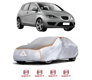 Husa Prelata Antigrindina Auto SEAT ALTEA (5P1) din 2004-2015, Protectie auto contra intemperiilor la grindina, Waterproof, 4x Stickere auto SEAT - Img 2