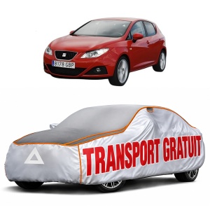Husa Prelata Antigrindina Auto SEAT IBIZA IV Hatchback Van (6J1) din 2008-2015, Protectie auto contra intemperiilor la grindina, Waterproof, 4x Stickere auto SEAT