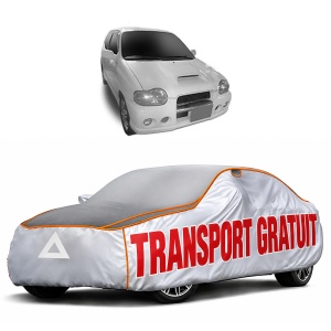 Husa Prelata Antigrindina Auto SUZUKI ALTO V (HA12_, HA23_, HA22_) din 2000-2002, Protectie auto contra intemperiilor la grindina, Waterproof, 4x Stickere auto SUZUKI