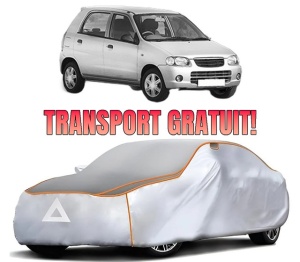 Husa Prelata Antigrindina Auto SUZUKI ALTO VI (FF, HA24_) din 2002-2008, Protectie auto contra intemperiilor la grindina, Waterproof, 4x Stickere auto SUZUKI