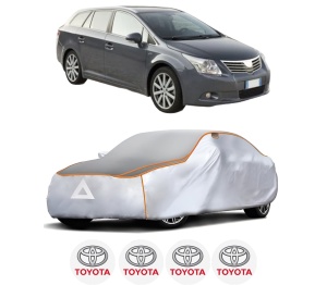 Husa Prelata Antigrindina Auto TOYOTA AVENSIS Estate (_T27_) din 2008-2018, Protectie auto contra intemperiilor la grindina, Waterproof, 4x Stickere auto TOYOTA - Img 2