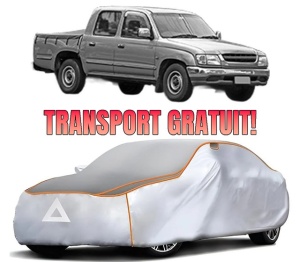 Husa Prelata Antigrindina Auto TOYOTA HILUX VI Pickup (_N1_) din 1997-2005, Protectie auto contra intemperiilor la grindina, Waterproof, 4x Stickere auto TOYOTA
