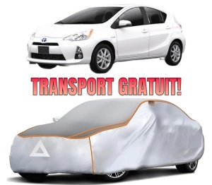 Husa Prelata Antigrindina Auto TOYOTA PRIUS C (NHP10_) din 2011, Protectie auto contra intemperiilor la grindina, Waterproof, 4x Stickere auto TOYOTA