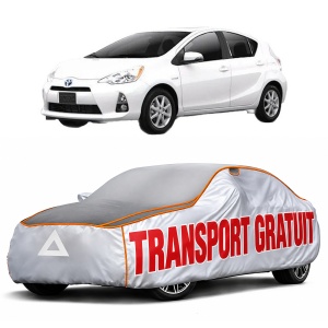 Husa Prelata Antigrindina Auto TOYOTA PRIUS C (NHP10_) din 2011, Protectie auto contra intemperiilor la grindina, Waterproof, 4x Stickere auto TOYOTA