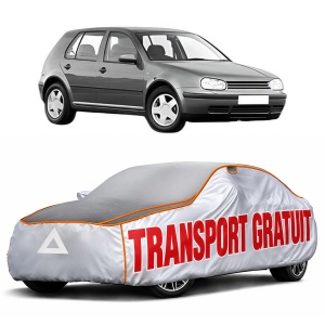 Husa Prelata Antigrindina Auto Volskwagen GOLF IV (1J1) din 1997-2005, Protectie auto contra intemperiilor la grindina, Waterproof, 4x Stickere auto Volskwagen