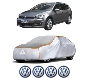 Husa Prelata Antigrindina Auto Volskwagen GOLF VAN VII Variant (BA5) din 2013-2017, Protectie auto contra intemperiilor la grindina, Waterproof, 4x Stickere auto Volskwagen - Img 2