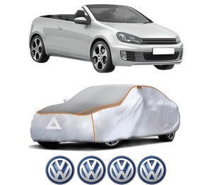 Husa Prelata Antigrindina Auto Volskwagen GOLF VI Convertible (517) din 2011-2016, Protectie auto contra intemperiilor la grindina, Waterproof, 4x Stickere auto Volskwagen - Img 2