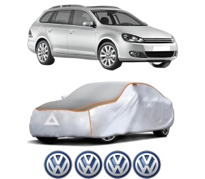 Husa Prelata Antigrindina Auto Volskwagen GOLF VI Variant (AJ5) din 2009-2013, Protectie auto contra intemperiilor la grindina, Waterproof, 4x Stickere auto Volskwagen - Img 2