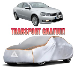 Husa Prelata Antigrindina Auto Volskwagen PASSAT B7 (A32, A33) din 2011-2020, Protectie auto contra intemperiilor la grindina, Waterproof, 4x Stickere auto Volskwagen