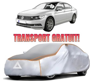 Husa Prelata Antigrindina Auto Volskwagen PASSAT B8 (3G2, CB2) din 2014-2024, Protectie auto contra intemperiilor la grindina, Waterproof, 4x Stickere auto Volskwagen