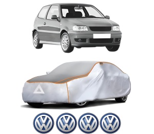 Husa Prelata Antigrindina Auto Volskwagen POLO (6N2) din 1999-2001, Protectie auto contra intemperiilor la grindina, Waterproof, 4x Stickere auto Volskwagen - Img 2