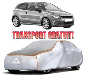 Husa Prelata Antigrindina Auto Volskwagen POLO V (6R1, 6C1) din 2009-2022, Protectie auto contra intemperiilor la grindina, Waterproof, 4x Stickere auto Volskwagen