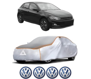 Husa Prelata Antigrindina Auto Volskwagen POLO VI (AW1, BZ1, AE1) din 2017-2021, Protectie auto contra intemperiilor la grindina, Waterproof, 4x Stickere auto Volskwagen - Img 2