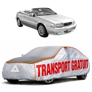 Husa Prelata Antigrindina Auto VOLVO C70 I Convertible (873) din 1998-2005, Protectie auto contra intemperiilor la grindina, Waterproof, 4x Stickere auto VOLVO