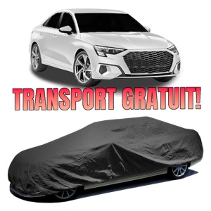 Husa prelata auto pentru AUDI A3 Limousine (8YS, 8YM) 2020, culoare negru, material textil impermeabil, rezistanta la intemperii praf UV, CARPASSION Husa Protectie