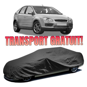Husa prelata auto pentru FORD FOCUS II (DA_, HCP, DP) 2004 - 2012, culoare negru, material textil impermeabil, rezistanta la intemperii praf UV, CARPASSION Husa Protectie