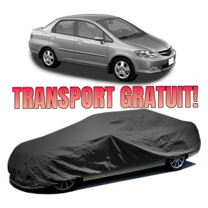 Husa prelata auto pentru HONDA CITY V Saloon (GM2, GM3) 2008, culoare negru, material textil impermeabil, rezistanta la intemperii praf UV, CARPASSION Husa Protectie