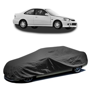 Husa prelata auto pentru HONDA CIVIC VI Coupe (EJ, EM1) 1996 - 2000, culoare negru, material textil impermeabil, rezistanta la intemperii praf UV, CARPASSION Husa Protectie - Img 2