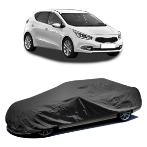 Husa prelata auto pentru KIA CEE'D (JD) 2012 - 2018, culoare negru, material textil impermeabil, rezistanta la intemperii praf UV, CARPASSION Husa Protectie - Img 2