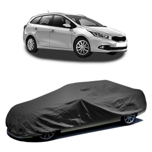 Husa prelata auto pentru KIA CEE'D Sportswagon (JD) 2012 - 2018, culoare negru, material textil impermeabil, rezistanta la intemperii praf UV, CARPASSION Husa Protectie - Img 2
