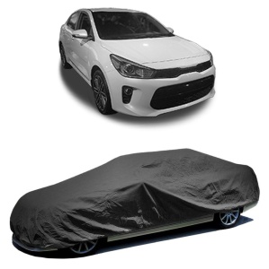 Husa prelata auto pentru KIA RIO IV (YB, SC, FB) 2017 - 2023, culoare negru, material textil impermeabil, rezistanta la intemperii praf UV, CARPASSION Husa Protectie - Img 2