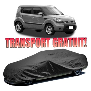 Husa prelata auto pentru KIA SOUL I (AM) 2009 - 2014, culoare negru, material textil impermeabil, rezistanta la intemperii praf UV, CARPASSION Husa Protectie