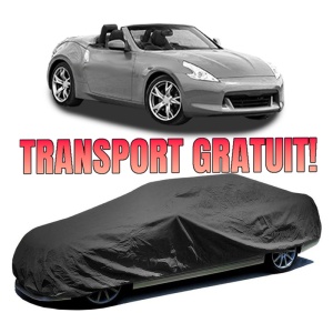 Husa prelata auto pentru NISSAN 370Z Roadster (Z34) 2009, culoare negru, material textil impermeabil, rezistanta la intemperii praf UV, CARPASSION Husa Protectie