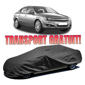 Husa prelata auto pentru OPEL ASTRA H CLASSIC Saloon (A04) 2009 - 2014, culoare negru, material textil impermeabil, rezistanta la intemperii praf UV, CARPASSION Husa Protectie