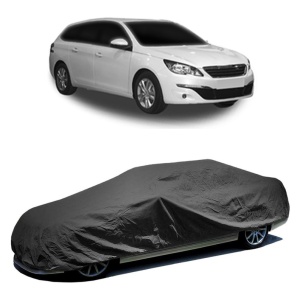 Husa prelata auto pentru PEUGEOT 308 SW II Estate Van (LC_) 2014 - 2021, culoare negru, material textil impermeabil, rezistanta la intemperii praf UV, CARPASSION Husa Protectie - Img 2