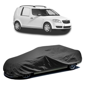 Husa prelata auto pentru SKODA ROOMSTER Praktik (5J) 2007 - 2015, culoare negru, material textil impermeabil, rezistanta la intemperii praf UV, CARPASSION Husa Protectie - Img 2