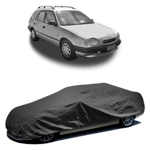 Husa prelata auto pentru TOYOTA COROLLA Estate Van (_E11_) 2000 - 2001, culoare negru, material textil impermeabil, rezistanta la intemperii praf UV, CARPASSION Husa Protectie - Img 2