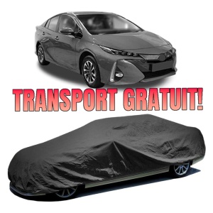 Husa prelata auto pentru TOYOTA PRIUS PHV (_W52_) 2016 - 2022, culoare negru, material textil impermeabil, rezistanta la intemperii praf UV, CARPASSION Husa Protectie