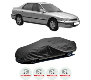 Husa tip prelata auto HONDA ACCORD V (CE, CF_, CD) din 1996-1998, Culoare Negru, material textil impermeabil, rezistanta la intemperii praf UV, CARPASSION Husa Protectie, 4 Stickere auto cu HONDA - Img 2