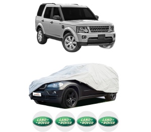 Husa tip prelata auto LAND ROVER DISCOVERY IV VAN (L319) din 2011-2017, Culoare Gri, material textil impermeabil, rezistanta la intemperii praf UV, CARPASSION Husa Protectie, 4 Stickere auto cu LAND ROVER - Img 2