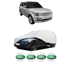 Husa tip prelata auto LAND ROVER RANGE ROVER IV (L405) din 2012-2021, Culoare Gri, material textil impermeabil, rezistanta la intemperii praf UV, CARPASSION Husa Protectie, 4 Stickere auto cu LAND ROVER - Img 2