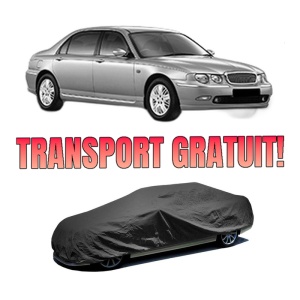 Husa tip prelata auto ROVER 75 (RJ) din 1999-2005, Culoare Negru, material textil impermeabil, rezistanta la intemperii praf UV, CARPASSION Husa Protectie, 4 Stickere auto cu ROVER